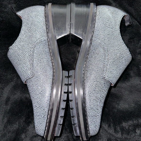 Womens Rag & Bone NY Konrad Monk Strap Embossed Leather Oxfords Gray/Black Sz 8 - Picture 7 of 13